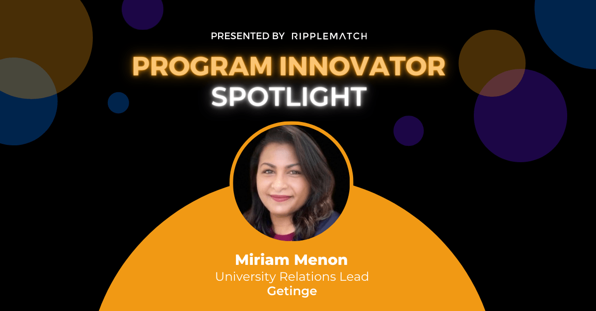 Program Innovator Spotlight: Miriam Menon, University Relations Lead, Getinge