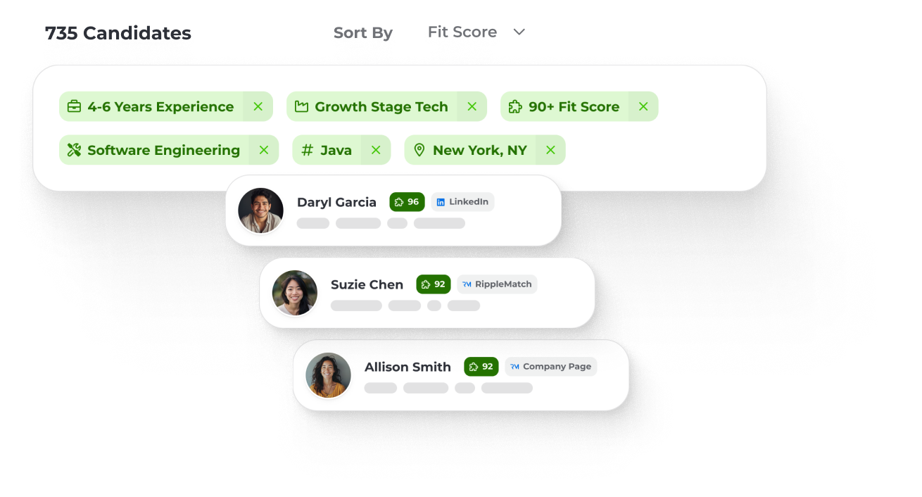 Illustration of RippleMatch automated resume review feature